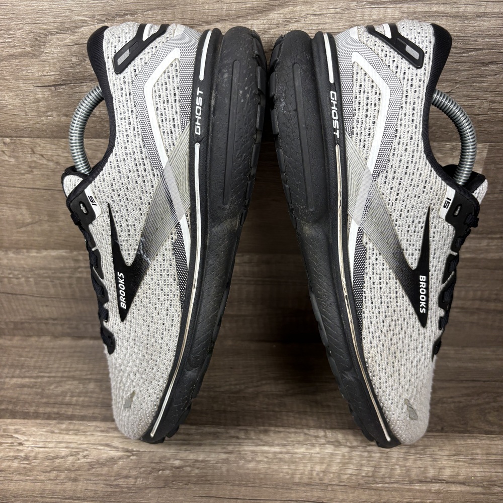 Brooks Ghost 15 Gray Black Mens US Size 10.5 EUR 44.5 1103931D121 Running Shoes - Picture 7 of 10